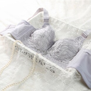 全罩杯无钢圈无海绵大胸显小超薄文胸透气5排扣收副乳调整型内衣