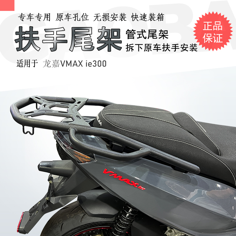 适用踏板车龙嘉VMAX ie300后货架尾箱架备箱支架尾翼衣架改装配件