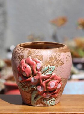 Ceramic Flowerpot Vase Bonsai-Pots Succulent-Plant-Pot Hand-