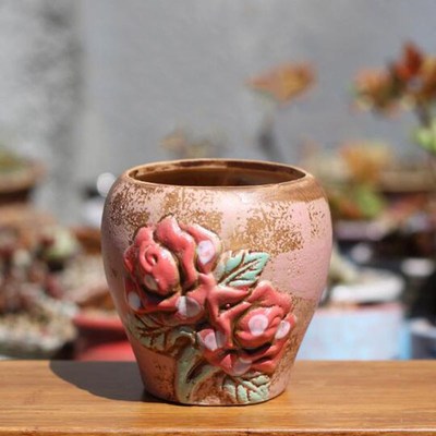 Ceramic Flowerpot Vase Bonsai-Pots Succulent-Plant-Pot Hand-