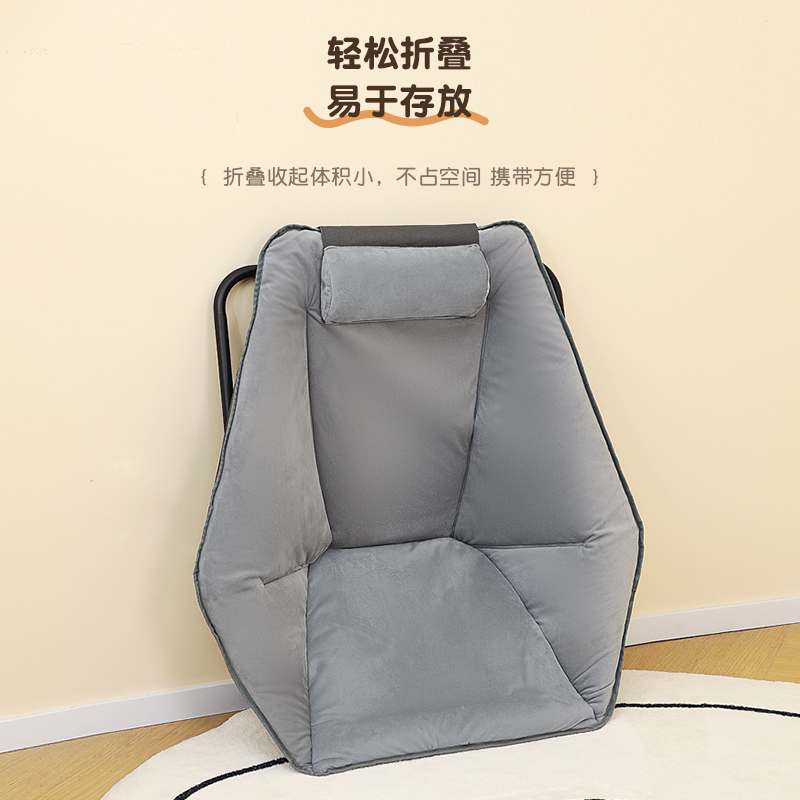 折叠躺椅午休办公室两用午睡月亮宿懒人沙发家用椅椅靠背电脑舍子