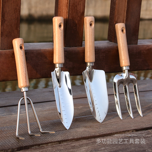 新品园艺工具家用种植套装户外铲土E小铲子种菜养花小耙子沙滩赶