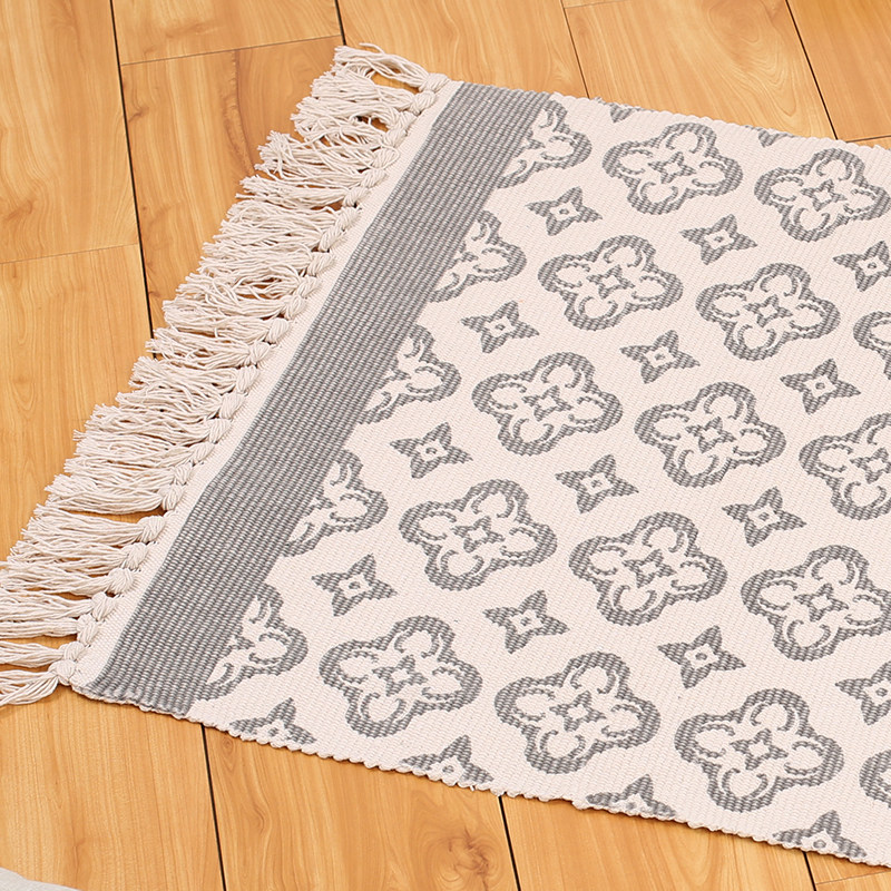 编织棉布地毯手工客厅茶几卧室床边榻榻米地垫防尘吸水垫,居家布艺,家用脚垫,淘宝优惠券,粉丝福利购,淘宝优惠卷