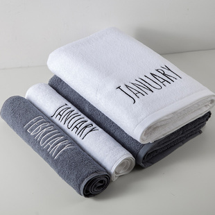 月份浴巾纯棉成人吸水柔软男女可B爱韩版个性全棉家用儿童大号毛