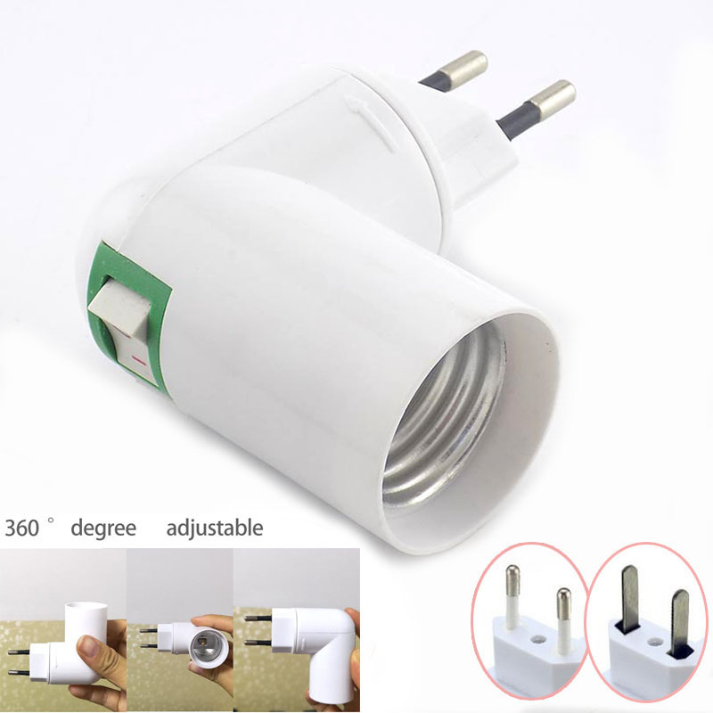 极速E27 Socket Lamp Bulb Adapter 360 Degrees Adjustable Ligh