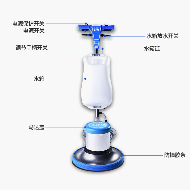 新品多功能单擦机工业洗地机酒店地毯清洗机商用手推式刷擦地机抛