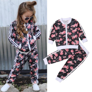 Clothes Years Baby Long Print 新品 Girl Set Kids Floral