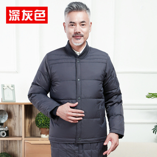 中老年羽绒服内胆套装男老人爷爷加厚爸爸冬季内外穿保暖棉衣棉裤