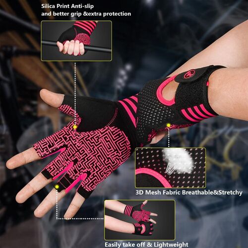 MOREOK Fitness Gym Gloves Breathable Training Workout Gloves