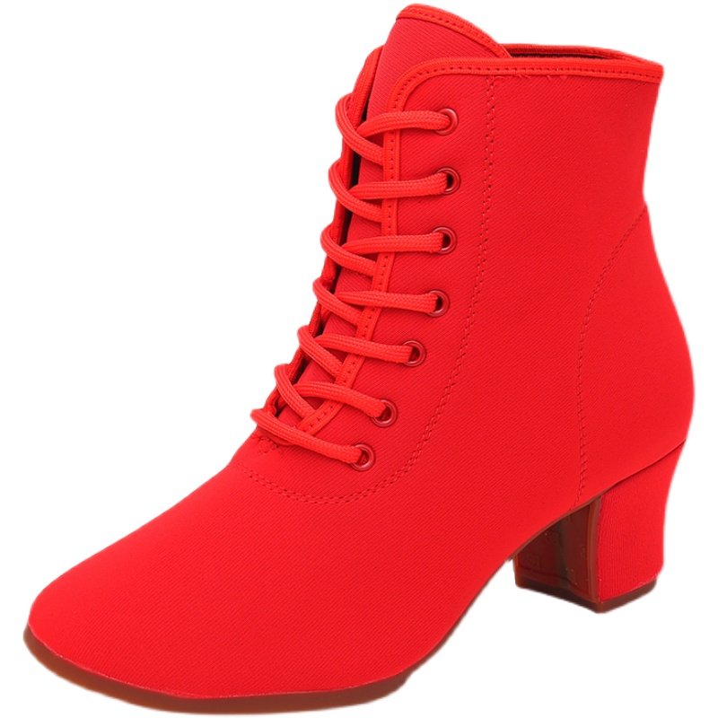 秋冬高帮广场跳舞鞋红色女式软底伦巴恰恰交谊舞牛津布舞蹈单靴黑,运动/瑜伽/健身/球迷用品,拉丁舞鞋,淘宝优惠券,粉丝福利购,淘宝优惠卷