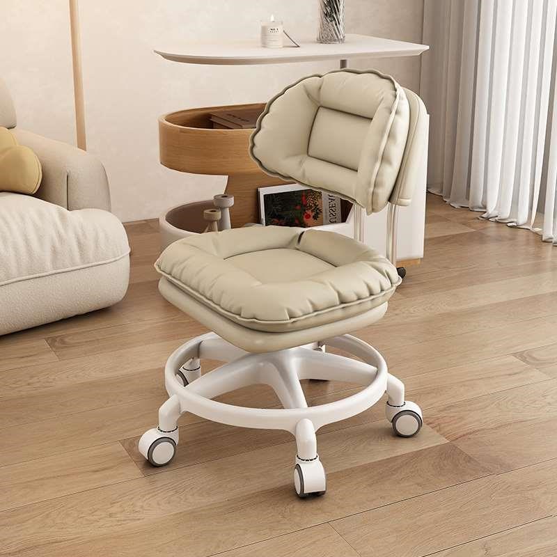 家用客厅茶几小沙发凳子加厚万向滑轮矮凳板凳可移动懒人靠背小椅