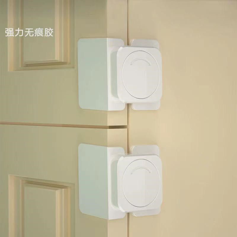 新款免打孔宝宝密码锁儿童抽屉安全锁柜子锁柜门锁双开推拉门书