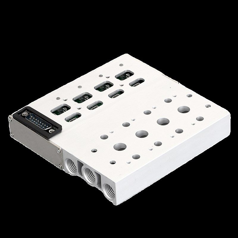 亚德客型f3下插式集成阀岛4v210-08电磁阀底座汇流板总线气动阀组