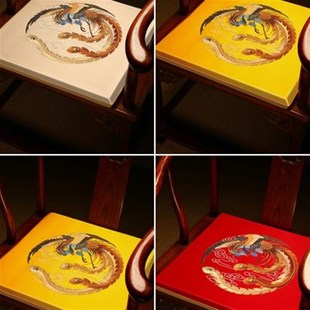 坐垫带靠背一体新中式红木家具凳子垫子靠背垫实木沙发垫定制椅垫