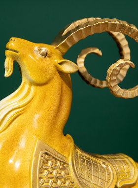 速发全铜领头羊摆件招财客厅办公室酒柜生肖羊装T饰品公司开业乔