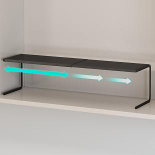 厨房整体橱柜隔板柜子收纳分层架柜内置物架放锅架调料台面可现货