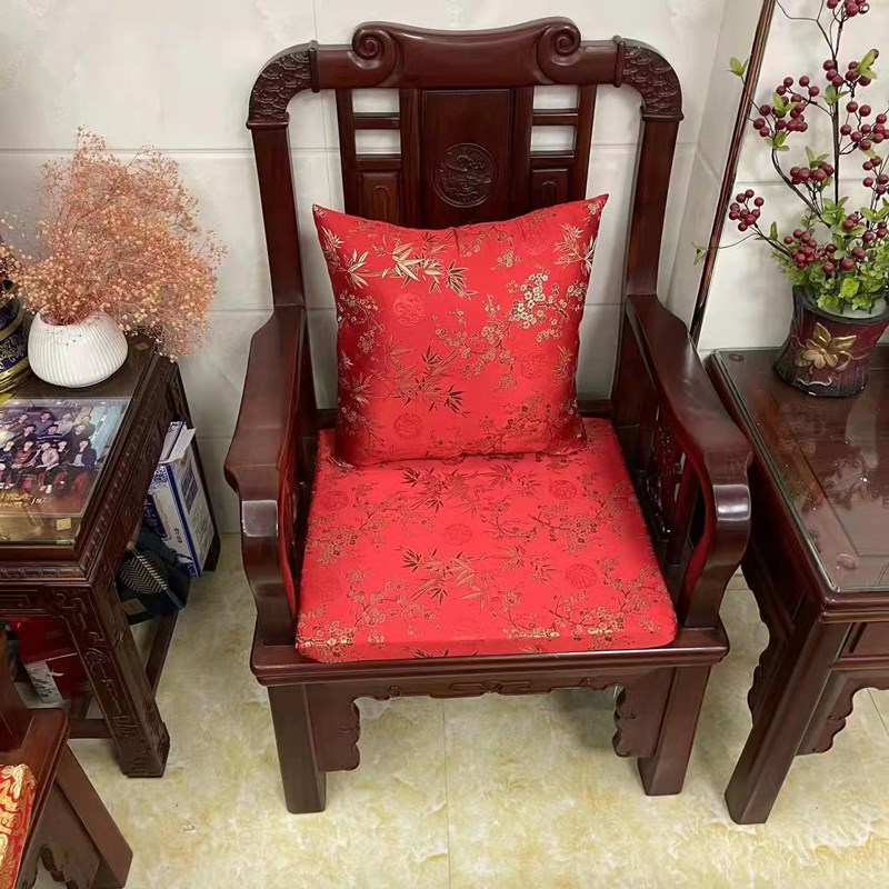OF9D新中式红木沙发坐垫家具座垫实木H椅子垫套罩罗汉床垫子海绵