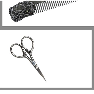 Beard Comb Set Double Beard Oil Head Shape Beard Comb Brush