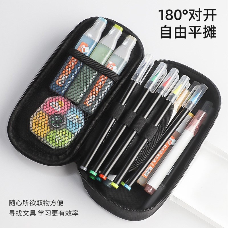 新品新款潮酷笔袋大容量帆布三层防水文具盒暗区突围学生文具收纳