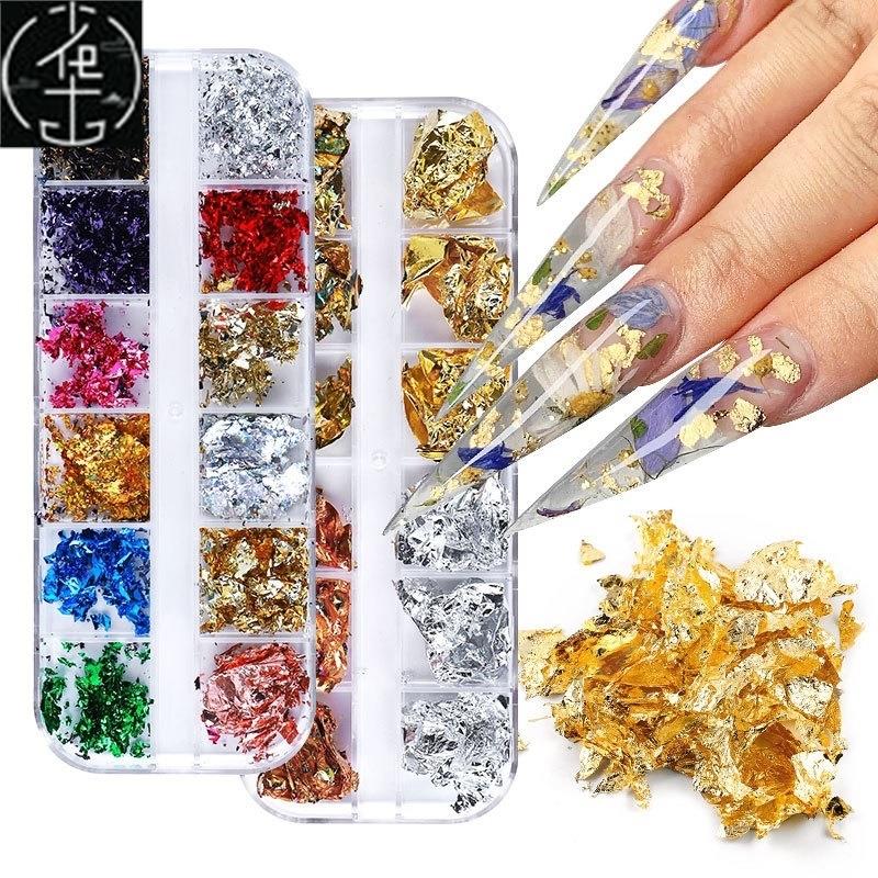 新品Platinum Shredded Tin Foil Nail Art Glitter Deco Jewelry