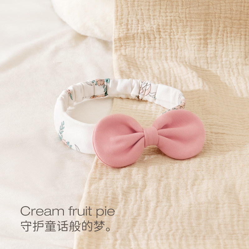 babylove女宝宝可爱蝴蝶结发饰婴儿公主风发带百天满月超萌头饰