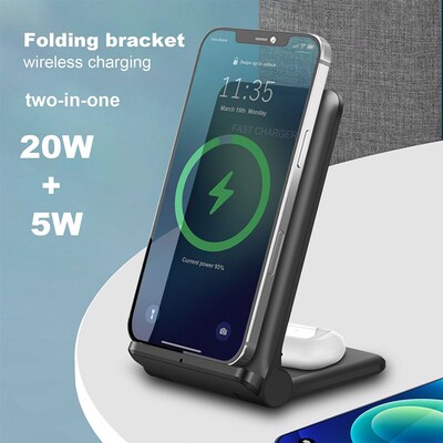 4 in 1 Wireless Charger Station Qi  Charging Stand for i
