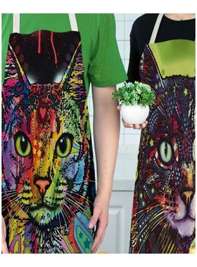 Kitchen Apron Baking Coffee-Shop Cartoon Dog Pinafore Cleani