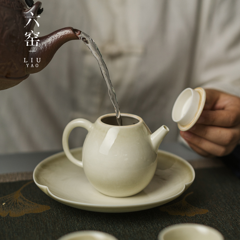 草木灰壶承干泡台储水陶瓷养壶托壶垫茶承小茶盘茶台托盘茶道配件