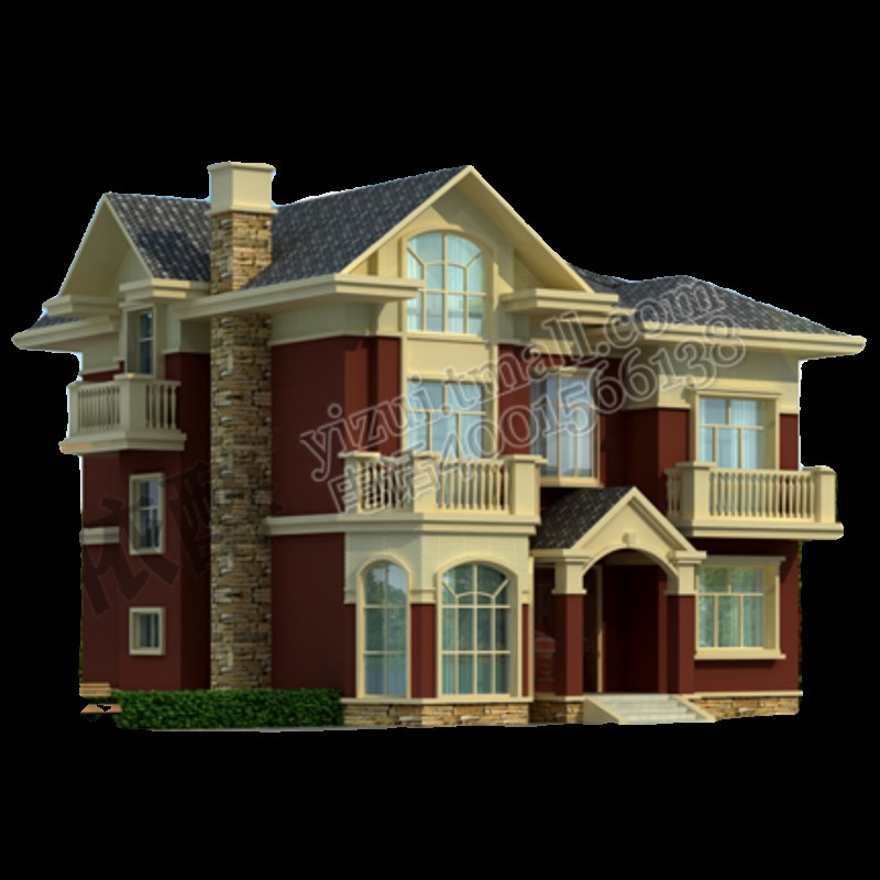 三层欧式自建房别墅图纸定制设计建筑房屋二层半施工方案效果图