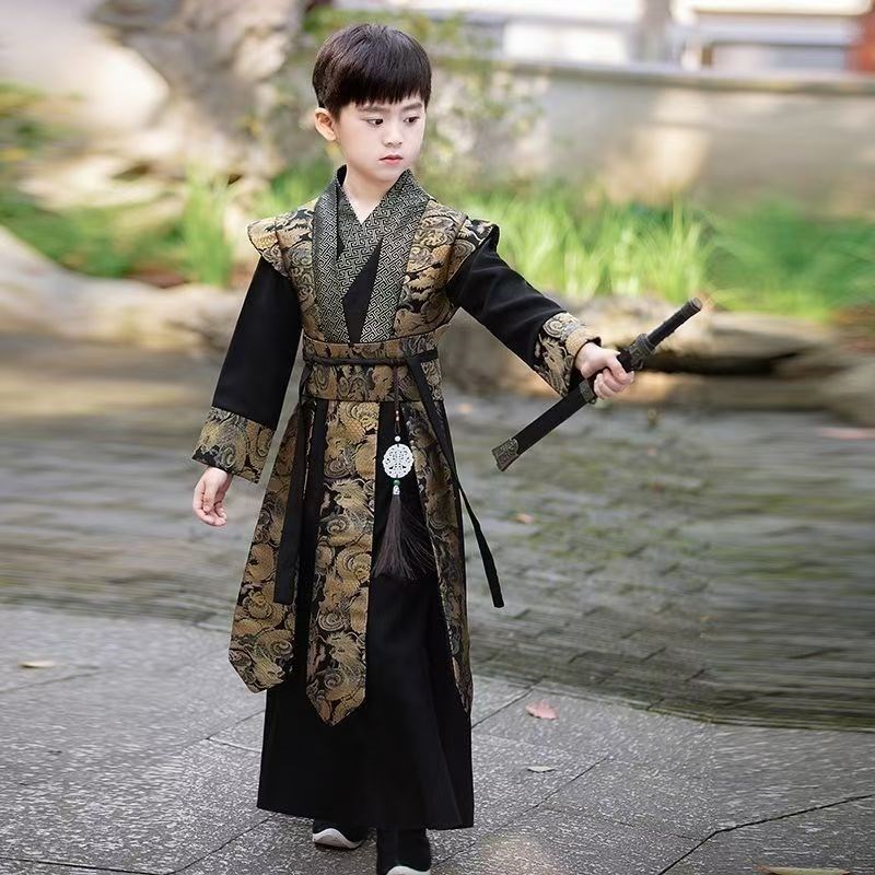 男童夏季2025新款帅气儿童国学服古装中国风唐装春秋演出服装
