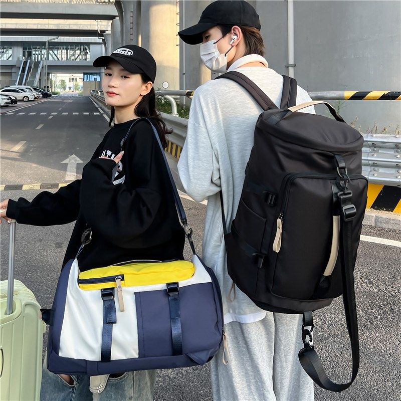 多用双肩包男士独立鞋仓大学生书包潮流单肩包大容量出差旅行包女