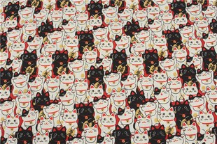 150CM*50CM cotton fabric Japanese soft breeze cartoon cat pr
