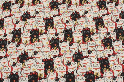 150CM*50CM cotton fabric Japanese soft breeze cartoon cat pr