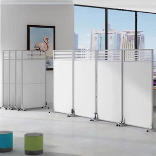 屏风移动折叠折屏酒店遮挡简易可推拉门式经济型带滑轮办公室隔断