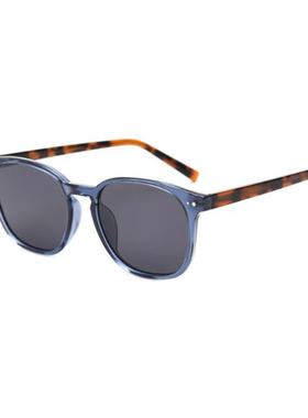 韩版椭圆方形框偏光太阳眼镜开车遮光墨镜男复古铆钉女潮蓝色绿黑