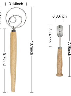 Scoring-Tool Whisk Dough Artisan Bread-Lame Danish Stainless