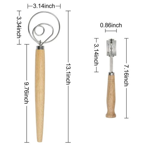 Scoring-Tool Whisk Dough Artisan Bread-Lame Danish Stainless