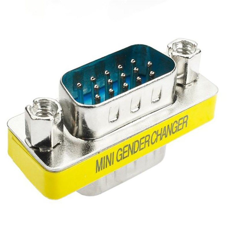 15 Pin VGA SVGA HD15 Gender Changer Coupler Adapter Convert