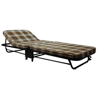 加固木板简易家用办公室单人午睡午休折叠床双人活动海绵可收折床