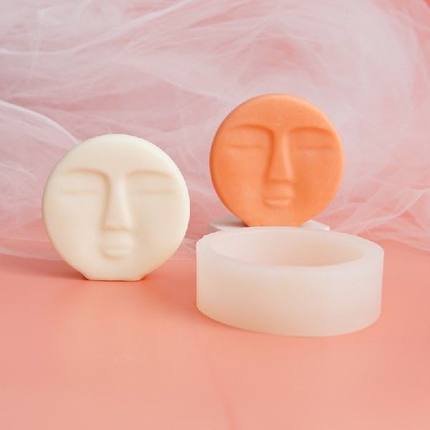 推荐New Minimalist Style Face Design Candle Silicone Mold fo