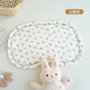 新生儿枕头婴儿云片枕宝宝吸汗透气棉纱布枕巾八层纱布防吐奶巾