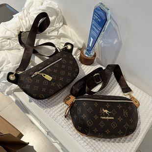 左嫂家 马鞍包2023新款潮网红百搭时尚腰包女小众胸包单肩斜挎包