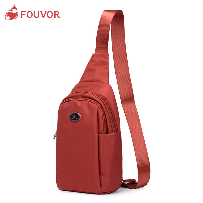 时尚胸包女2024新款胸前斜挎包休闲单肩包运动背包夏季帆布小包包