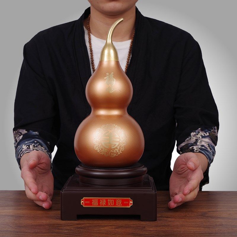 纯铜葫芦摆件大号招财镇宅开盖空心八卦葫芦乔迁家居客厅玄关装饰,家居饰品,装饰摆件,淘宝优惠券,粉丝福利购,淘宝优惠卷