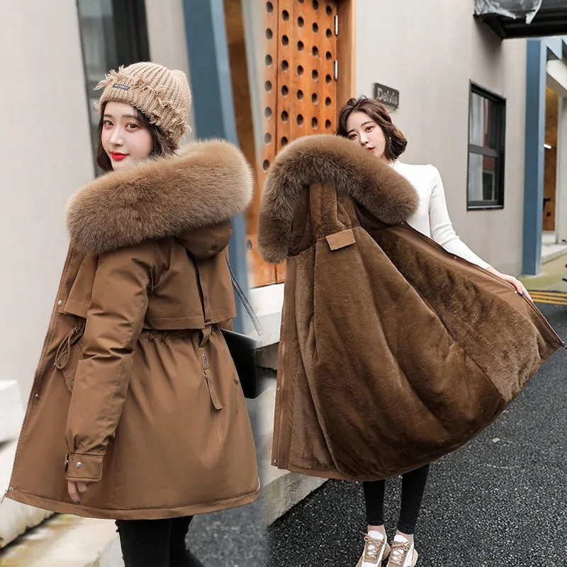 厂家2022 New Winter Jacket Women Parka Fashion Long Coat Woo