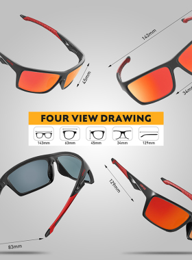 偏光墨镜太阳眼镜钓鱼镜男开车专用运动户外登山男篮球近视男款