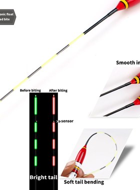 JiuYu Smart Fishing Led Light Float +Charger Fish Bite Autom