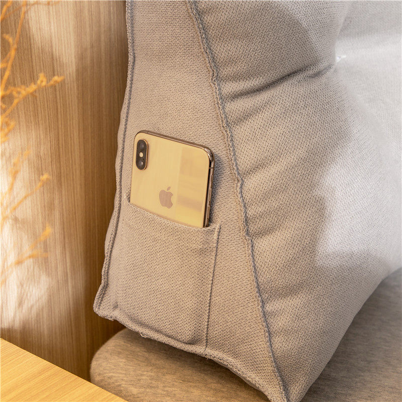 纯色床上靠垫三角靠枕床头大靠背腰靠垫榻榻米软包休闲靠垫可拆洗,居家布艺,抱枕被,淘宝优惠券,粉丝福利购,淘宝优惠卷