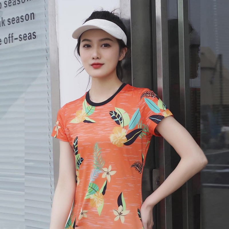 艾饰特羽毛球服连衣裙女速干透气运动休闲时尚短袖网球乒乓定制服