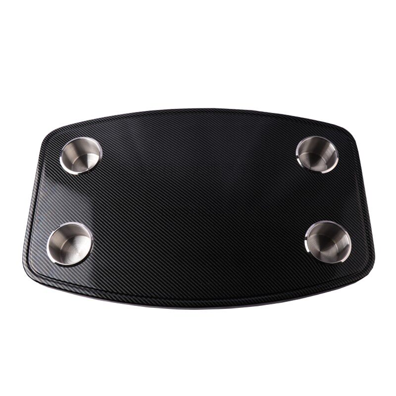 销新旅居车黑色桌面改装车内实木桌不锈钢杯托通用升降桌腿房车内